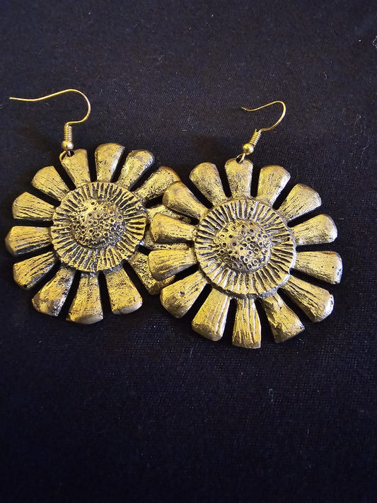 AATC BRASS FLORAL EARRINGS