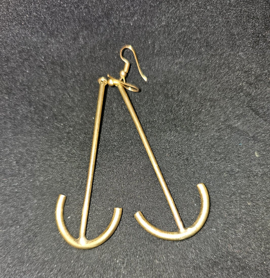 AATC BRASS ANCHOR EARINGS