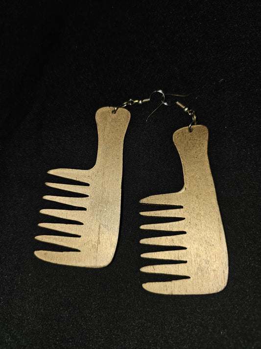 AATC WOODEN COMB EARRINGS